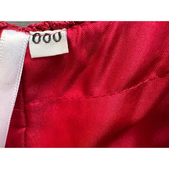 ALYCE PARIS Women's Wine Lace Croptop Mikado Mermaid Two-Piece Gown Size 000 - Picture 8 of 11